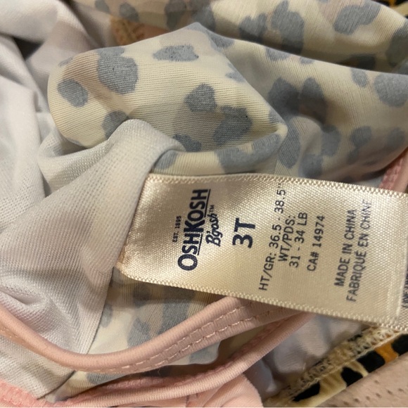 Oshkosh leopard print bathing suit - size 3T - Picture 4 of 5